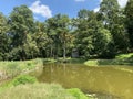 An small artificial lake or pond in the park of the Pejacevic family castle, Nasice - Croatia Jezerce u parku dvorca PejaÃÂeviÃâ¡